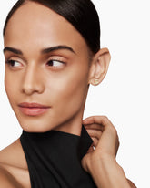 Petite Chatelaine® Pavé Bezel Stud Earrings in 18K Yellow Gold with Champagne Citrine and Diamonds, 5mm